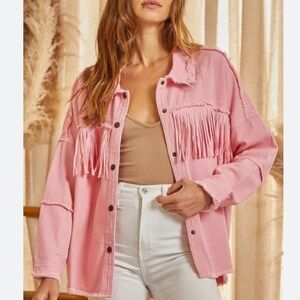 Pink Fringe Women's Jacket